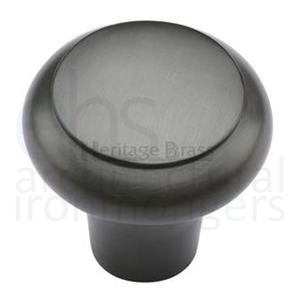 C3990 38-MB • 38 x 16 x 32mm • Matt Bronze • Heritage Brass Flat Faced Bun Cabinet Knob